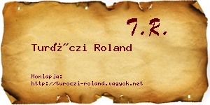 Turóczi Roland névjegykártya