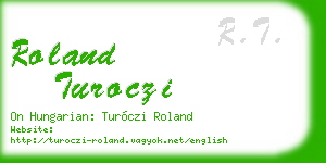roland turoczi business card